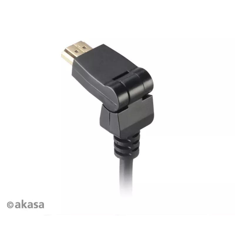 Akasa cable HDMI de 2 m - High Speed con Ethernet, 4K a 30 Hz, bañado en oro, negro