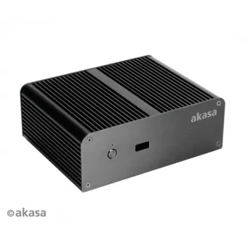 Akasa Newton T caja de Mini PC sin ventilador para Intel NUC (UCFF/Thin Mini-ITX) - sin fuente de alimentación - negra