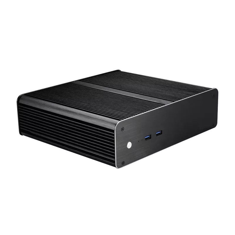 Akasa Euler T caja de PC Mini Tower negra Mini-ITX aluminio 2,5 pulgadas