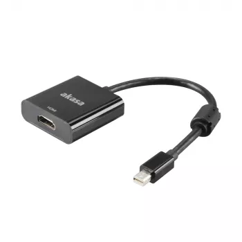 Akasa adaptador de vídeo Mini DisplayPort macho a HDMI hembra - 4K a 30 Hz, negro