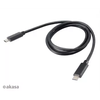 Akasa AK-CBUB26-10BK Cable USB-C a USB-C 1m - USB 3.2 Gen 2 - 10 Gbit/s - 100W PD - Negro