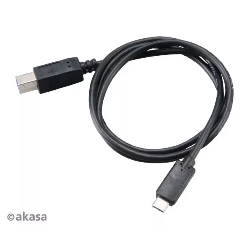 Akasa Cable USB 3.1 Gen2 C - B conector USB-C macho a conector USB-B macho - 1 m negro