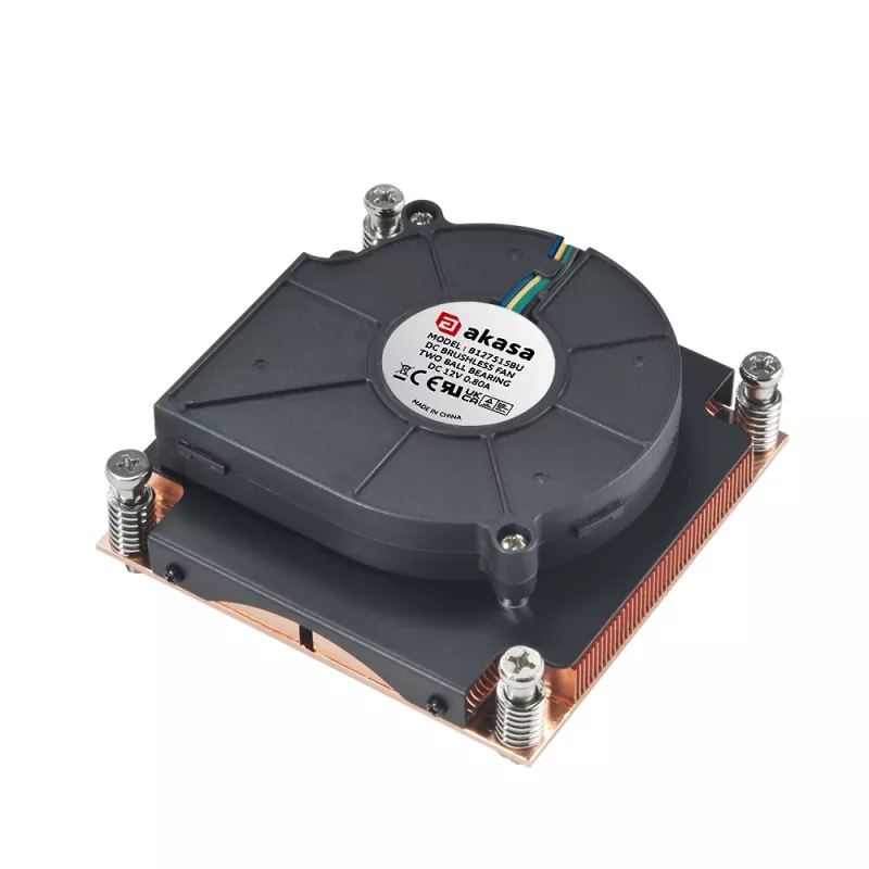 Akasa Intel 1U All Copper Active Cooler con ventilador PWM para LGA 2011 (Xeon MP)