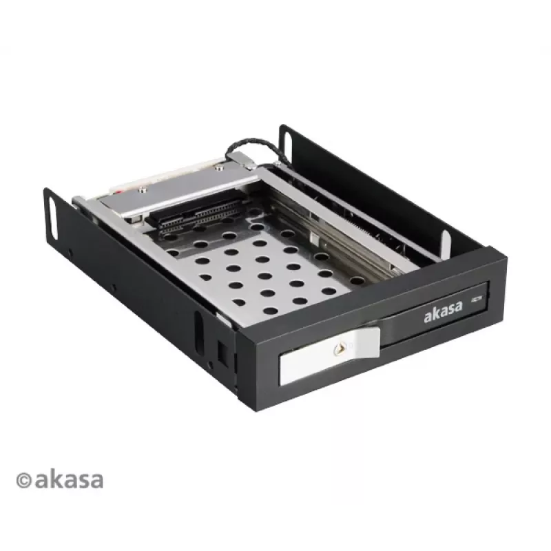 Akasa AK-IEN-08 adaptador de bahía de 2,5 pulgadas a 3,5 pulgadas - SATA III 6 Gbit/s - plástico/acero inoxidable - negro