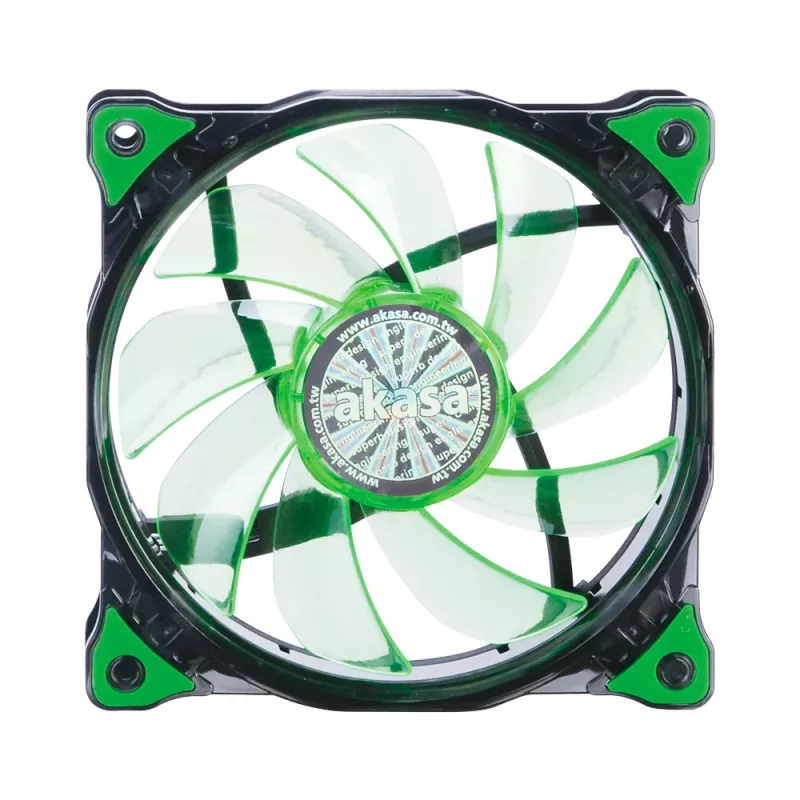 Akasa Vegas AK-FN091-GN Ventilador de caja 120 mm con LED verde