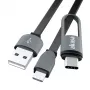 Akasa AK-CBUB35-10BK Cable USB 2.0 - USB A a Micro-USB B con adaptador USB-C - 1 m - negro