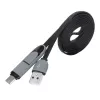 Akasa AK-CBUB35-10BK Cable USB 2.0 - USB A a Micro-USB B con adaptador USB-C - 1 m - negro