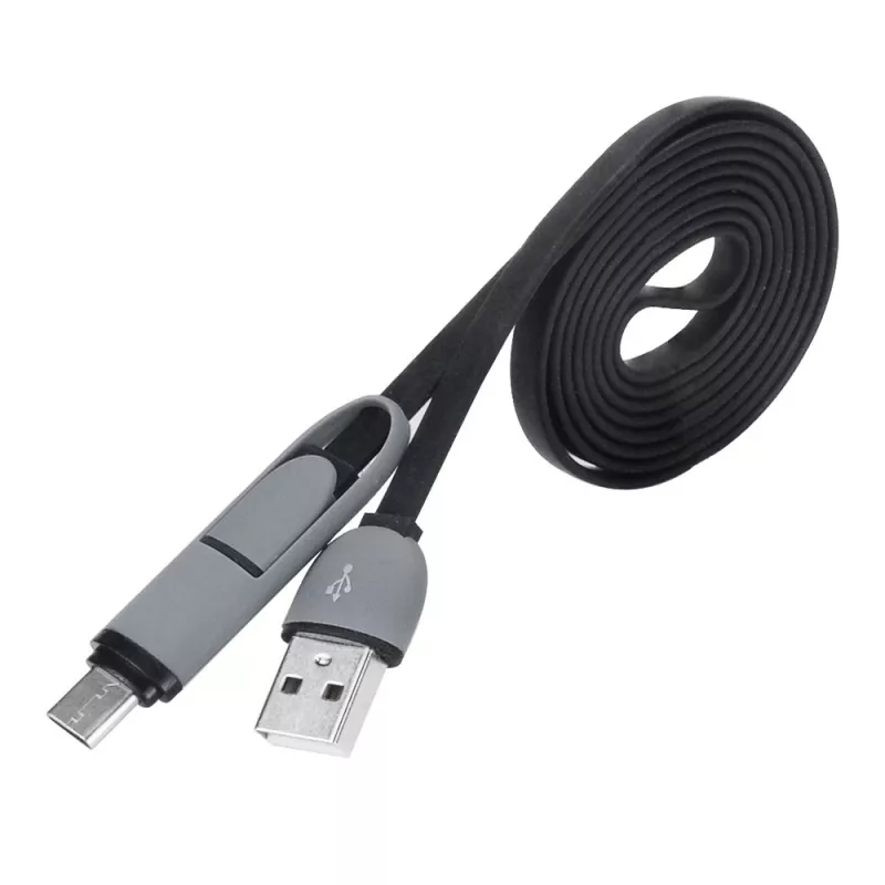 Akasa AK-CBUB35-10BK Cable USB 2.0 - USB A a Micro-USB B con adaptador USB-C - 1 m - negro