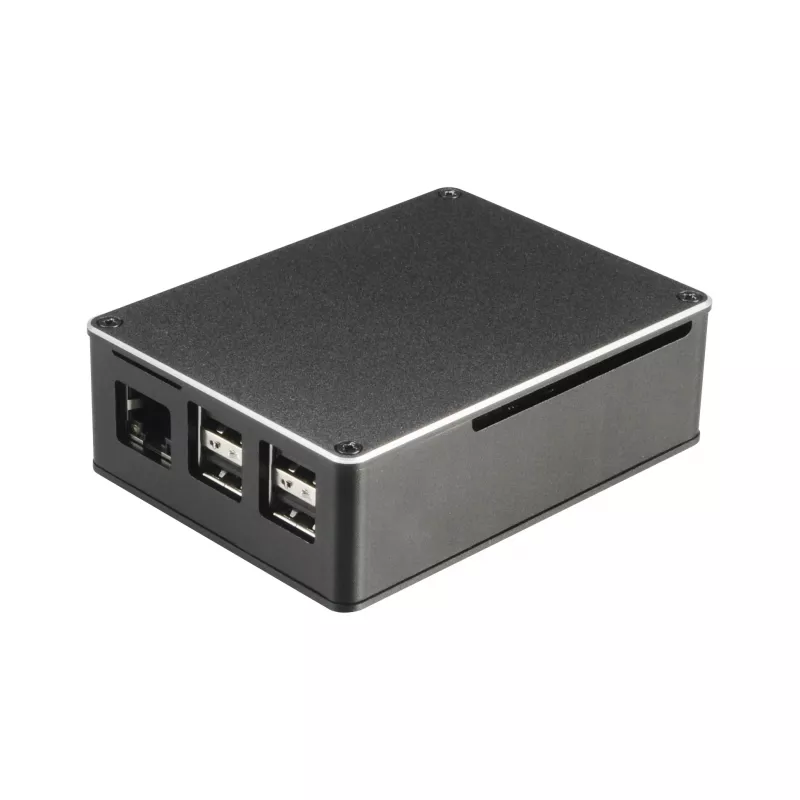 Akasa A-RA02-M1B Caja para Raspberry Pi - aluminio - refrigeración pasiva sin ventilador - negra