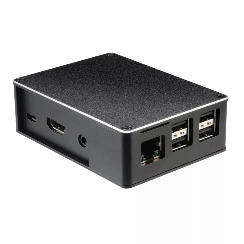 Akasa A-RA02-M1B Caja para Raspberry Pi - aluminio - refrigeración pasiva sin ventilador - negra