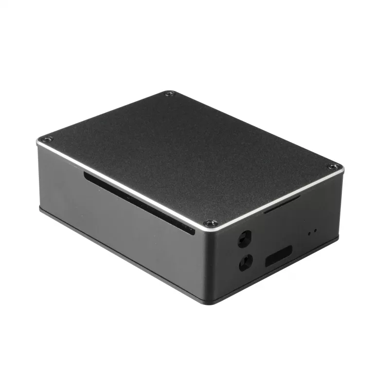 Akasa A-RA02-M1B Caja para Raspberry Pi - aluminio - refrigeración pasiva sin ventilador - negra