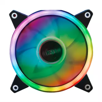 Akasa Vegas R7 Ventilador LED RGB 120 mm, 500-1500 rpm, 41,9 CFM, 23,8 dB(A), PWM, RGB de 4 pines, ASUS Aura Sync, MSI Mystic Light Sync, Gigabyte Fusion
