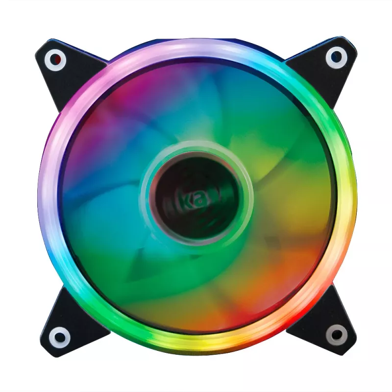 Akasa Vegas R7 Ventilador LED RGB 120 mm, 500-1500 rpm, 41,9 CFM, 23,8 dB(A), PWM, RGB de 4 pines, ASUS Aura Sync, MSI Mystic Light Sync, Gigabyte Fusion