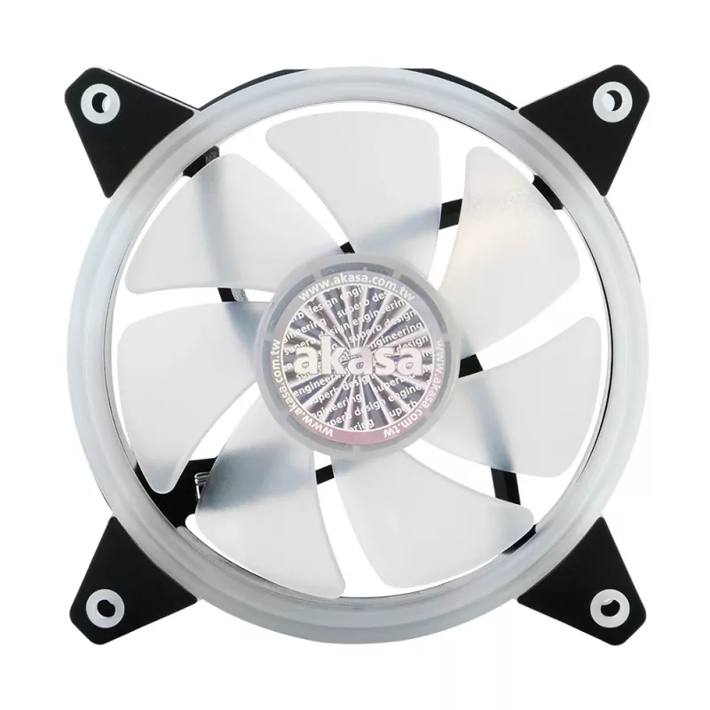 Akasa Vegas R7 Ventilador LED RGB 120 mm, 500-1500 rpm, 41,9 CFM, 23,8 dB(A), PWM, RGB de 4 pines, ASUS Aura Sync, MSI Mystic Light Sync, Gigabyte Fusion