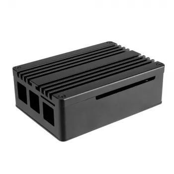 Akasa Pi-4 Case - aluminio anodizado - negro