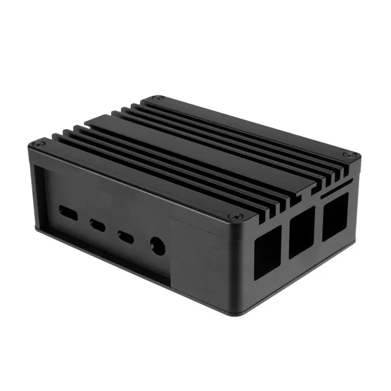Akasa Pi-4 Case - aluminio anodizado - negro