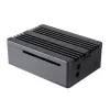 Akasa Pi-4 Case - aluminio anodizado - negro