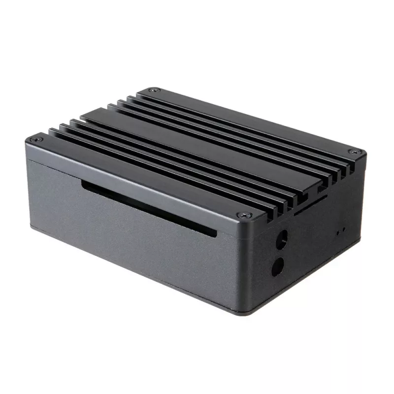 Akasa Pi-4 Case - aluminio anodizado - negro