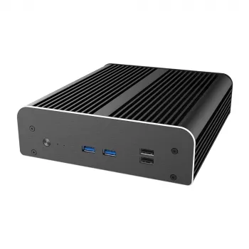Akasa A-NUC50-M1B Caja NUC sin ventilador - aluminio - negra - UCFF - bahía para unidad de 2,5