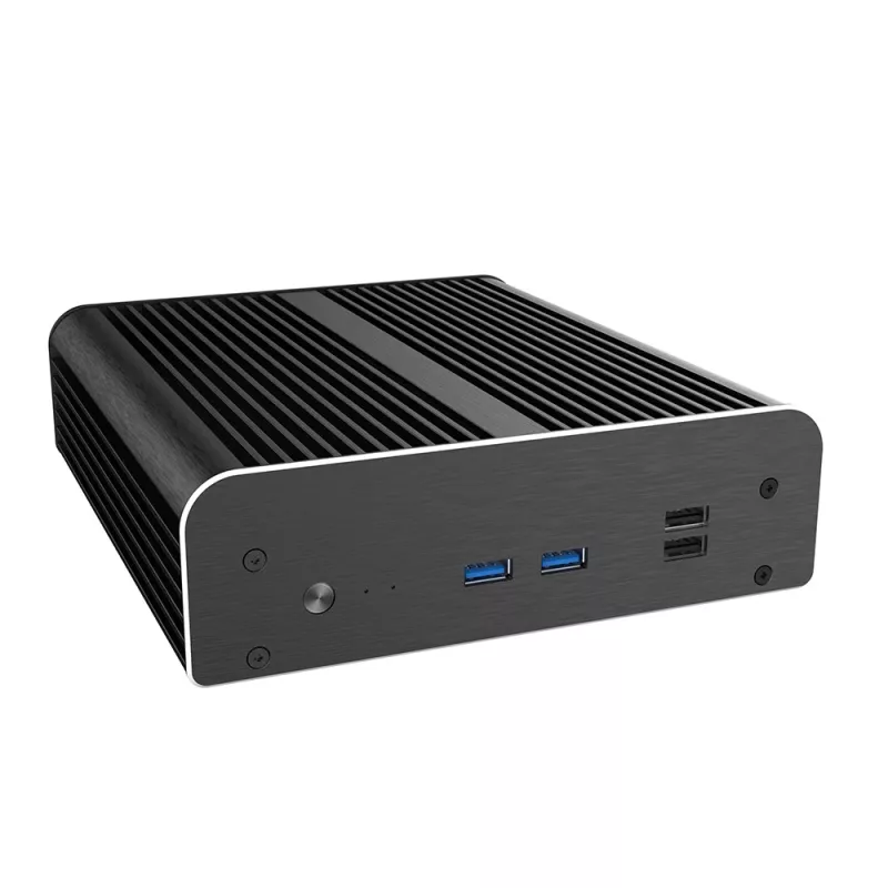 Akasa A-NUC50-M1B Caja NUC sin ventilador - aluminio - negra - UCFF - bahía para unidad de 2,5 inch