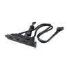Akasa cable adaptador interno USB 3.1 Gen 2 con dos conectores USB 3.0 Type-A - 50 cm - Negro