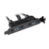 Akasa cable adaptador interno USB 3.1 Gen 2 con dos conectores USB 3.0 Type-A - 50 cm - Negro