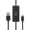 Akasa AK-CBUB58-15BK cable USB 2.0 - USB-A a Micro-USB-B - 1,5 m - Negro