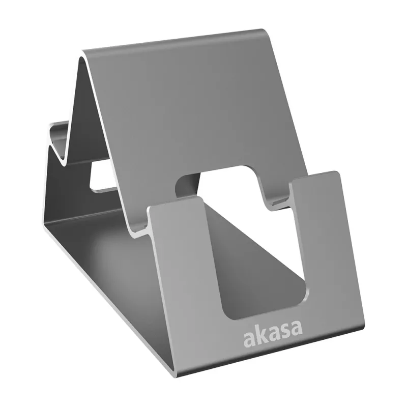 Akasa Aries Pico soporte de aluminio para teléfono y tablet Gris
