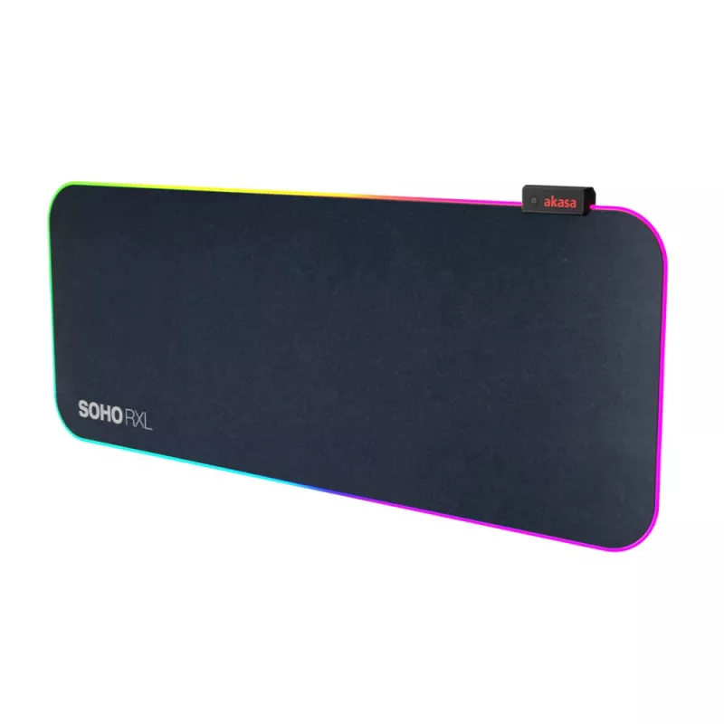 AKASA SOHO RXL alfombrilla gaming RGB para ratón - 78x30cm - 4mm de grosor - Negra