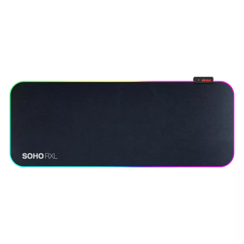 AKASA SOHO RXL alfombrilla gaming RGB para ratón - 78x30cm - 4mm de grosor - Negra