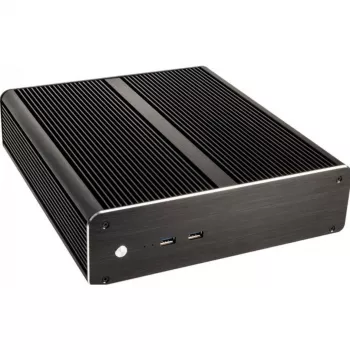 Akasa Euler M A-ITX19-M1BV2 carcasa Mini-ITX HTPC - Sin ventilador, Aluminio, Negra