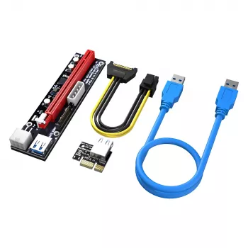 Akasa tarjeta adaptadora PCIe Riser 6 sets para minería de GPU X16 a X1