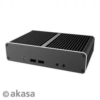 Akasa Newton CAC carcasa sin ventilador para Intel NUC 11.ª Gen Atlas Canyon (Negra)