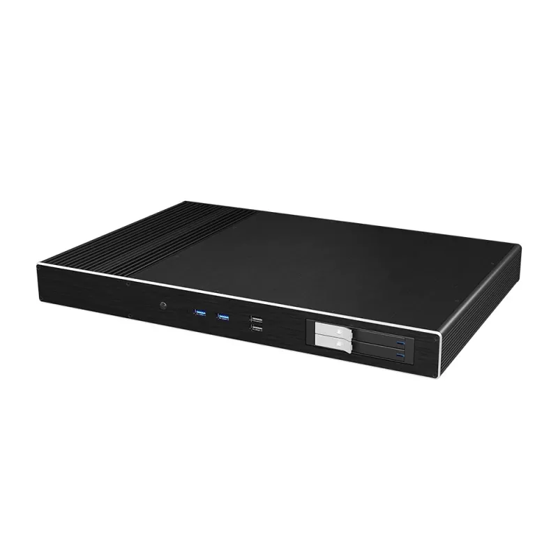 Akasa Galileo TU Plus Intel LGA1700 carcasa Thin Mini-ITX 1U sin ventilador - Negra