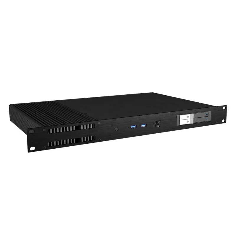 Akasa Galileo TU1 Plus Intel LGA1700 carcasa Thin Mini-ITX 1U sin ventilador - Negra