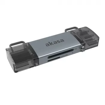 Akasa lector de tarjetas dual 2 en 1 USB 3.2 OTG