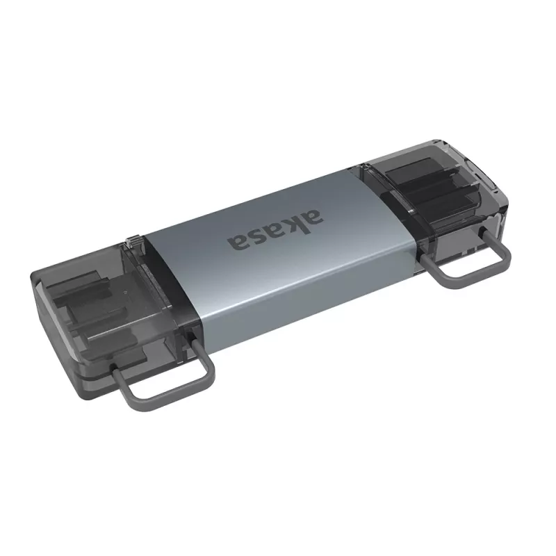 Akasa lector de tarjetas dual 2 en 1 USB 3.2 OTG