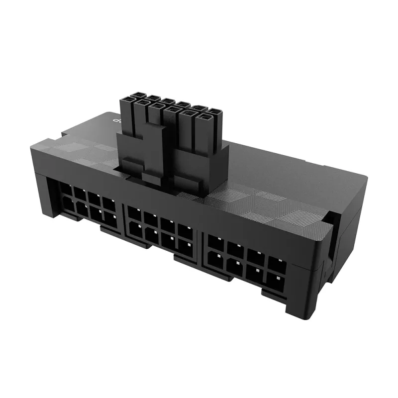 Akasa G-Nexus P24 adaptador 12VHPWR de 90° conector 12+4 pines a 3x conector hembra de 8 pines, 600W, Negro
