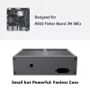 Akasa Ashton T carcasa SBC para ASUS Tinker Board 3N con puertos duales Single LAN, sin ventilador, aluminio negro
