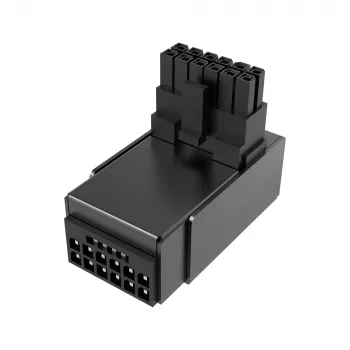 Akasa G-Nexus P16 Plus adaptador de alimentación GPU 12V-2x6 de 90 grados con carcasa metálica - negro