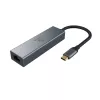 Akasa hub USB Type-C 4 en 1 con Ethernet 1 x RJ45 3 USB-A USB 3.2 Gen 1