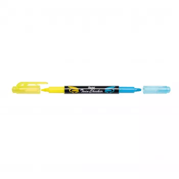 Pentel Twin Checker SLW8-GS Set de Rotuladores Fluorescentes, colores surtidos, 8 uds.