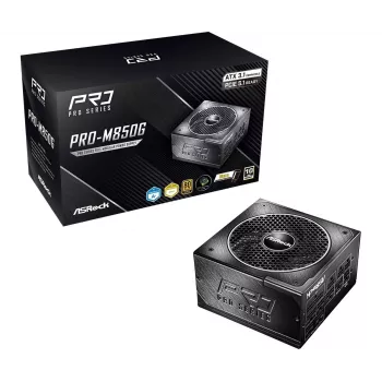 Fuente de alimentación ASRock PRO-M850G 850W 80 PLUS Gold totalmente modular ATX 3.0
