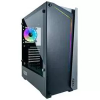 AZZA Apollo 430B-DF2 caja gaming Mid Tower ATX, frontal de acero, negra, 1x Digital RGB, Retail
