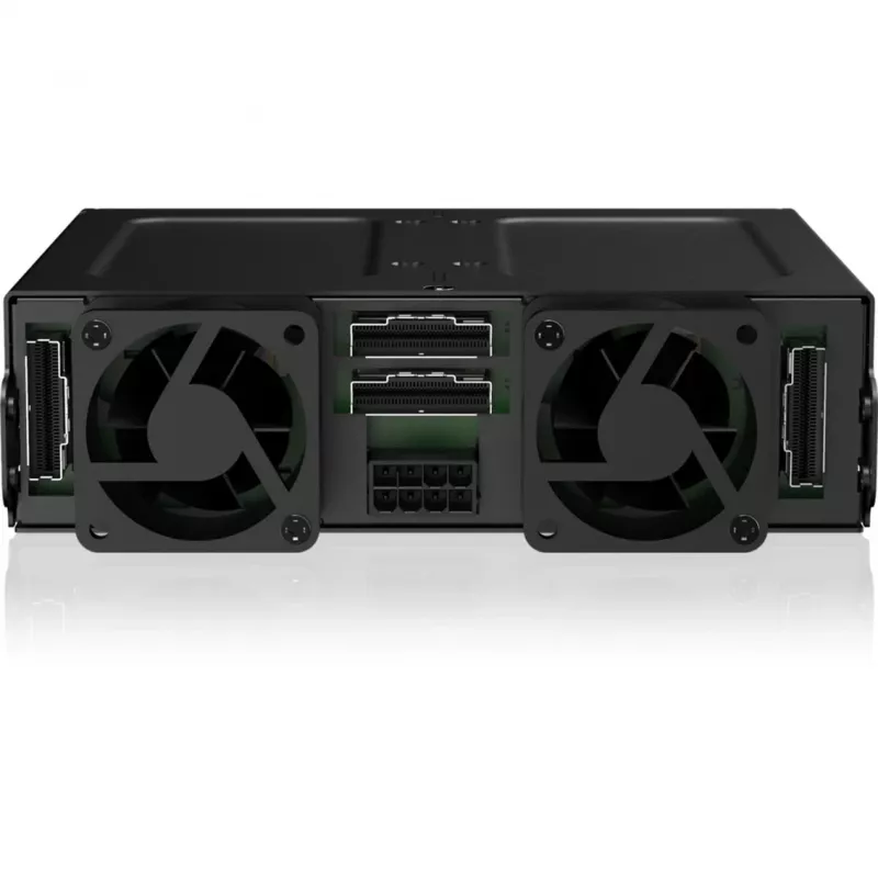 ICY DOCK ToughArmor MB998V4P-B caja rack móvil 8 bahías U.2/U.3 NVMe SSD PCIe 4.0 para bahía de 5.25 inch (4 x SlimSAS 8i SFF-8654)