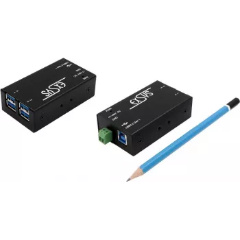 EXSYS EX-1181HMS hub USB 3.2 Gen 1 de 4 puertos con protección contra sobretensión ESD de 15kV, montaje en carril DIN/pared