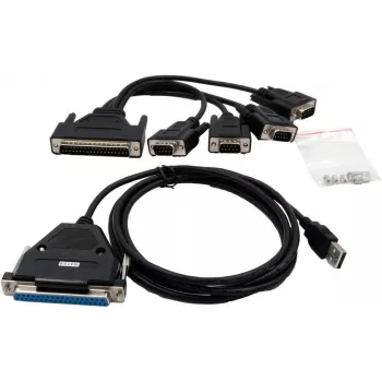 Exsys USB 2.0 a serie 4S RS-232 con cable conector octopus - digital/datos