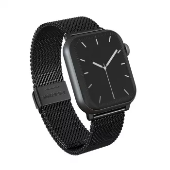 BURGA Metal Mesh Elegance correa para Apple Watch 42/44 mm (negro)