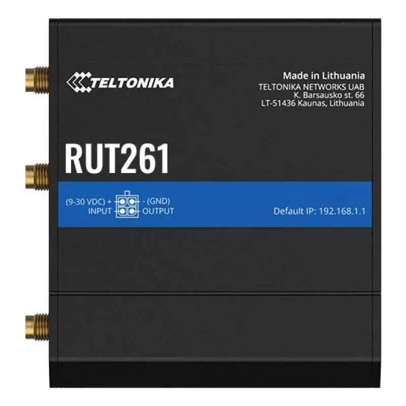 Teltonika router industrial RUT261 - 4G LTE Cat 6, Wi-Fi 4, doble SIM, fuente de alimentación EU