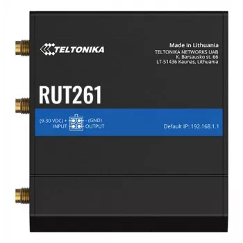 Teltonika router industrial RUT261 - 4G LTE Cat 6, Wi-Fi 4, doble SIM, fuente de alimentación EU